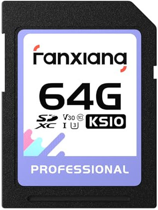 fanxiang SD Card 64GB, SDXC Memory Card, UHS-I, V30, Class 10, Up to 100MB/s, High Speed for 4K UHD Video, DSLR Camera, and Full HD Recording