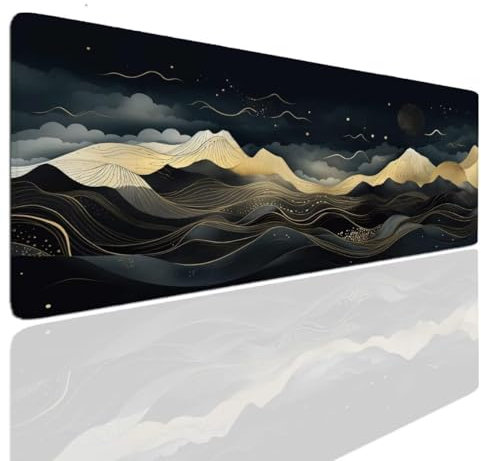 Tapis de Souris Gaming XXL 140x70x0.4cm Tapis Souris Gamer Anthracite Mouse Pad Mat Caoutchouc Antidérapante Mousepad Haute Précision et Vitesse, sous-Main Résistant, Tapis Bureau Claviers, PC S-25