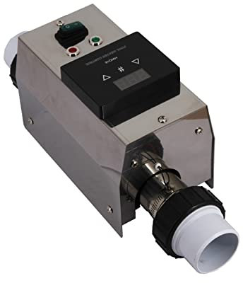 Chauffage de piscine 2 kW Piscine à température constante chauffage électrique avec système de contrôleur tactile for contrôler l'interrupteur de pompe à eau for la piscine Transfère efficacement la c