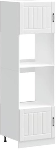 vidaXL Armarios para Horno 2 uds Kalmar Blanco Madera de ingeniería, Unidad de Horno, gabinete de Horno de Cocina, Unidad Base de Horno