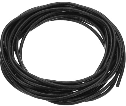 PATIKIL Silikon-Schaum-Dichtungsstreifen, 5M(16,4FT) 5mm(0,2) Dia Rückenstange Rund Hochdichte Feste Schwammgummi-Wetterdichtungsschnur zur Abdichtung von Spaltenblockierungs, Schwarz