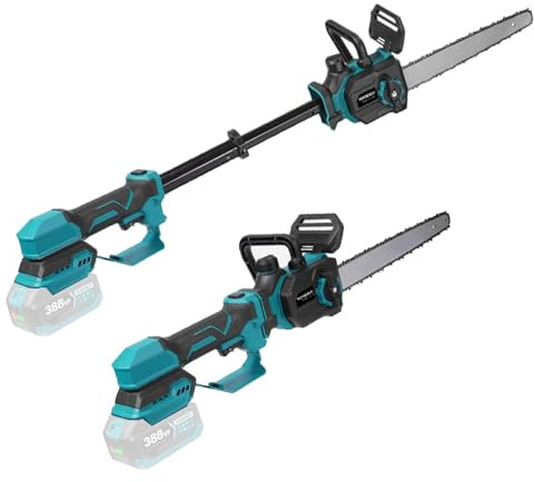 Tronçonneuse électrique sans fil 12 pour Makita 18 V, tronçonneuse sans fil 1500 W, pour couper le bois, les arbres, le jardinage (sans batterie)
