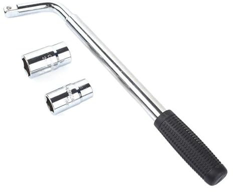 Lug Wrench - Lugu De 38-50 Cm Lug Lug | Llave De Rueda Extensible | Herramienta De Alta Energía Ajustable Perno Automotriz Con El Adaptador De Extensión De Extracción De Pernos Integrado Para Neumátic