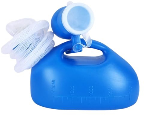 Orinatoio portatile da uomo, 2000 ml, con tubo lungo, per anziani, camion, viaggi, auto, lunghi viaggi, escursioni, ospedali