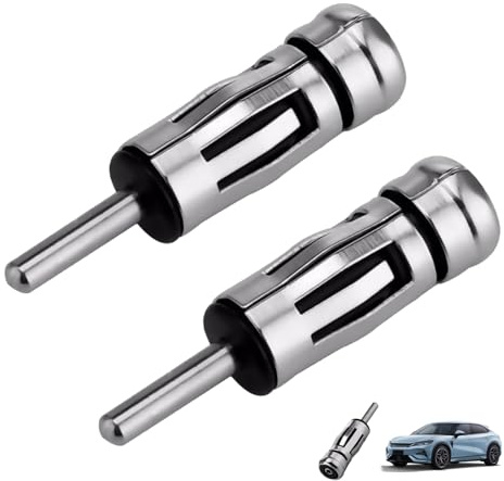 2 Pièces Adaptateur Antenne Autoradio DIN Mâle vers ISO Femelle, Cable Antenne Autoradio, Adaptateur Radio Plug and Play pour Véhicules avec Prise ISO, Compatible Antennes et Stéréos Voiture
