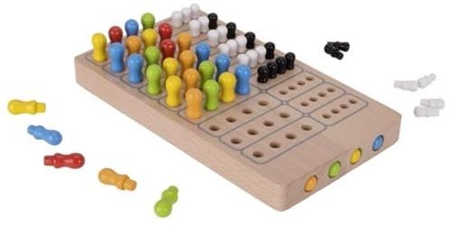 Goki - Mastermind Natural Wood Thinking Game, 2 Players and 1 Code to Guess