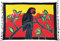 Ciffre Sarong Pareo Wickelrock Strandtuch Tuch Schal Wickelkleid Strandkleid Blickdicht Amazonas - Papagei Handbemalt