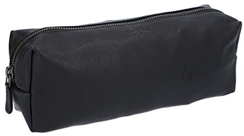 Gusti Stiftemappe Leder - Ingemar Federtasche Federmappe Schlampermäppchen Schwarz Leder