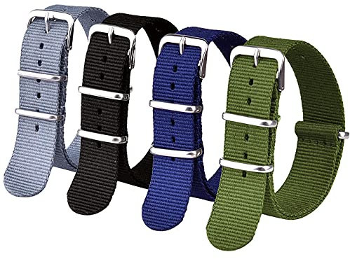 Ritche Uhrenarmband NATO Armbanduhr straps-top Qualität Ballistic Nylon Ersatz 16 mm 18 mm 20 mm 22 mm 24 mm Herren Damen Armbanduhr BANDS..., Herren, a