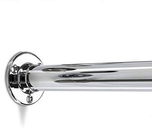 SOTECH 1 Stück Schrankstange 1500 mm RUND Ø 25 mm verchromt mit 2 Stück Stangenlager Garderobenstange Kleiderstange