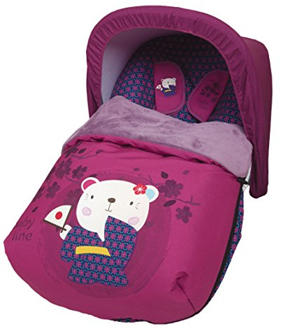 Babyline 3000601R Universal-Fußsack aus Fleece, mit Verdeck, für Damen und Herren