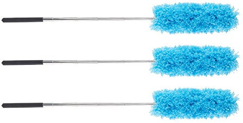 Sichler Haushaltsgeräte Mikrofaser-Staubwedel mit Teleskop-Griff, bis 82 cm Länge, 3er-Set