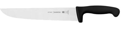 Tramontina Cuchillo Carnicero Professional Negro NSF 26,5 cm | Acero Inoxidable y Mango de Polipropileno