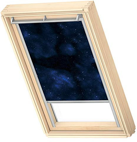 VELUX Original Dachfenster Verdunkelungsrollo für P08 / 408, Universum, mit Grauer Führungsschiene
