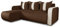 Ecksofa Rino mit Schlaffunktion und Bettkasten - L-Form Couch, Polsterecke, Couchgarnitur, Eckcouch, Ecke, Sofa, Sofagarnitur - Ottomane Universal (Enjoy 04 + Cayenne 1112)