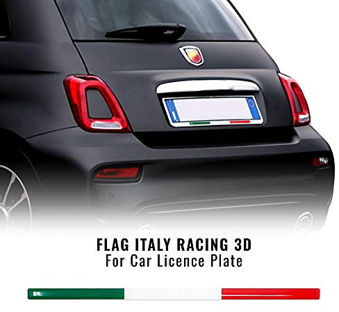 Stripe Striscia Adesiva 3D Tricolore Italia per Portatarga Auto