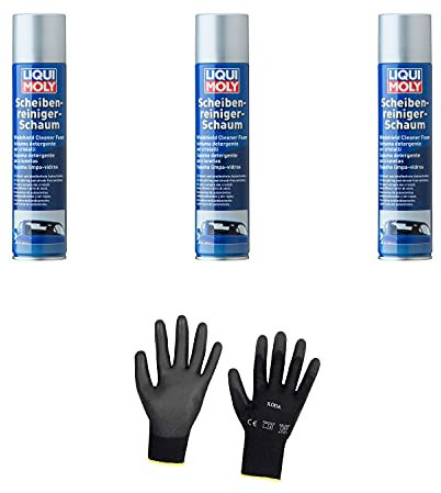 Iloda 3xOriginal Liqui Moly 300ml Scheibenreinigerschaum 1512 Schutzhandschuhe