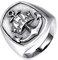 HCMA Retro Wikinger Anker Krone Muster Ring Herrenring Mode Metallring Keltischer Wikinger Schmuck Zubehör Party Seemann Geschenk