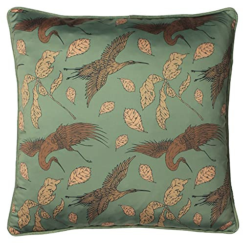 Paoletti Harper Kissenbezug, Polyester Samt, Bay Green, 45 x 45cm