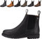 Chelsea Boot »NEW WORK« von SUEDWIND© | bequeme Stiefelette aus robustem Rindsleder Made in Portugal | Reitschuh mit Profil-Gummisohle und Innen-Leder | Schuh Schlupf Stiefel | Black Nubuck | Gr. 43