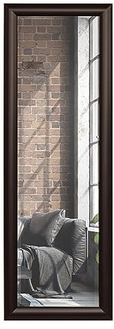 BD ART Wandspiegel Deko Garderobenspiegel Ganzkörperspiegel Wenge Modern 48cm x 138cm