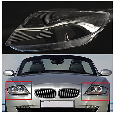 Auto Shell Scheinwerferabdeckung Ersatz Auto Vordere Scheinwerferabdeckung Glaslinsenkappen Scheinwerfer Transparente Lampenschirmschale Für BMW Z4 E85 2003-2007 Scheinwerferabdeckung Auto Ersatz