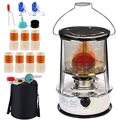 Yclty 3000W Petroleumofen Für Innenräume Petroleum Heizung Mobile Heizung Ohne Strom Innen Tragbarer Petroliumheizer Camping Heizung Und Kochen Effizienter Petroleum Ofen Mit Umfallschutz Und 7 Docht