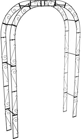 KOTARBAU® Arche de rosier solide revêtue par pulvérisation noire pour votre jardin jusqu'à 200 kg