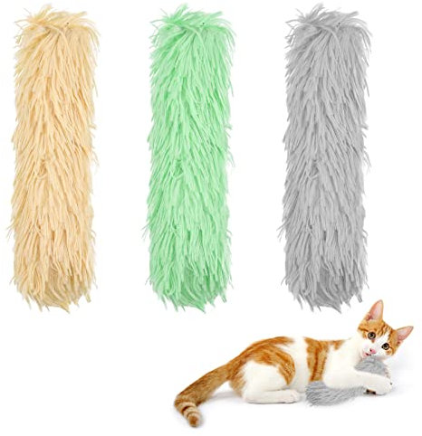 Pinenuts 3 Pcs Cat Catnip Toys, Interactive Cat Teeth Toy with Catmint & Crinkle Pillow Plush for Indoor Cats Kittens Scratch Chewing Teeth Grinding