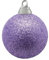 Deco Woerner Glitzer-Weihnachtskugeln in Lavendel aus Kunststoff, 10 cm Ø - 6 Stück