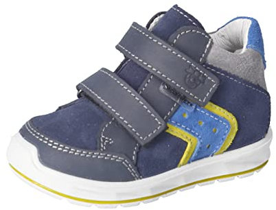 RICOSTA Baby Jungen Stiefel KIMO,Kinder Lauflernschuhe,WMS:Weit,lose Einlage,Sympatex,wasserdicht,Klettstiefel,Booties,Nautic (180),24 EU