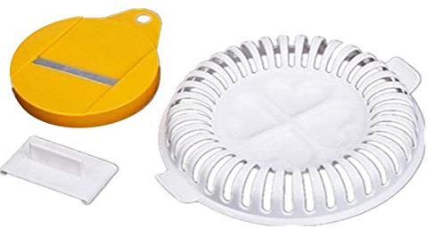 Saterkali Kartoffelchips Tablett mit Hobel, Lebensmittelqualität Ölfrei Hitzebeständige Saucenteller Kartoffelchips Tablett Mikrowelle Ofen Selbstgemachte Kartoffelchips Maker für einfache,