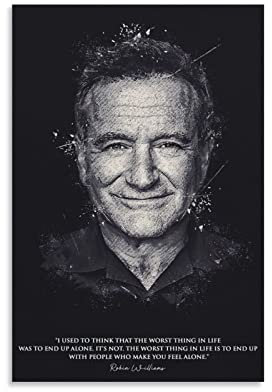 TSALF Poster und Drucke Kein Rahmen Robin Williams Poster, dekorative Malerei, Leinwand, Wandkunst 30x50cm