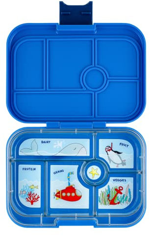 Yumbox Original M Lunchbox - Brotdose 6 Fächer, mittelgroß | Bento Box für Kindergarten Kinder, Schule, Erwachsene (Surf Blue)