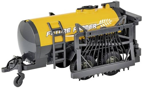 Carson 500907662 1:16 Tankwagen für RC Traktor gelb - Ferngesteuertes Fahrzeug, RC Traktor, Zubehör für ferngesteuerte Traktoren, Traktoranhänger
