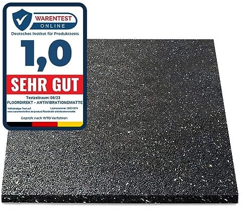 KARAT – Tapis Anti-Vibrations Machines à Laver, sèche-Linge – Personalisable, Isolante, Insonorisante – Qualité Allemande – Matelas d'isolation Acoustique, résistant -30°C/100°C - 60x60 cm | 5 mm