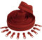 Aerzetix - C62731x5-C62824x10 - Kit di Cerniera Lampo Spirale 5m N°5 Colore: Rosso + 10 cursori N°5 Non bloccabile Colore: Rosso - in Nylon/Metallo - merceria