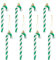 14CM Glitzer Weihnachtsbaum Deko Grün Zuckerstangen Anhänger 8 Stück Weihnachtsbaumschmuck Zuckerstange Weihnachten Deko Christbaumschmuck Baumschmuck Weihnachten