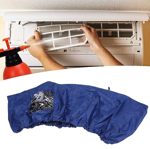 Tonysa Kit de Limpieza de Aire Acondicionado con Cubierta Impermeable, Limpieza Profunda, Diseño de Salida de Drenaje, Poliéster Premium para Mantenimiento de CA