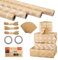 4 Rollen Geschenkpapier Set, 43 x 300cm Packpapier Kraftpapier Rolle Geschenk-Papier-Set Schneider mit Klebeband Hanfseil Kraftpapieranhänger Aufkleber für Geburtstag Hochzeit Jubiläum Geliefert