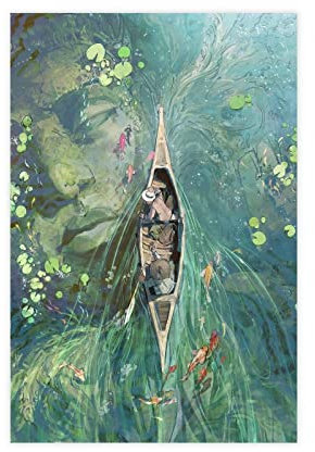 SORECI Vanessa Palmer unter Lilien, Blumen, Leinwand-Poster, Wandkunst, Dekor, Bild, Gemälde für Wohnzimmer, Schlafzimmer, Dekoration, ungerahmt, 30 x 45 cm