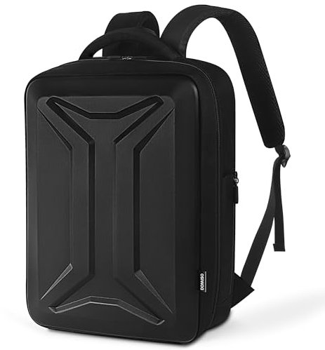 DOMISO 17 Multi-Functional Laptop Backpack Travel Rucksack Water Resistant Business Computer Bag Laptop Bag for Women & Men Fits Up To 17.3 Inch Laptop Notebook, Black