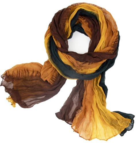 Gloop Damen Schal leichter Lang schal Tuch mit Farbverlauf Viele Farben，leichte für Frühling, Herbst, Winter, Schal, Wickeln