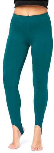 Bellivalini Leggins Calientes Mujer Termo con Estribo Mallas Invierno Cálidas BLV50-321 (Verde Esmeralda, XXL)