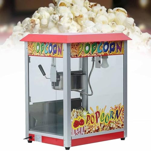 DDZJTPP Popper Maker,Electric DIY Popcorn Machine,Home Hot Air Automatic Popcorn Machine,With Tempered Glass Cover & Non-Stick Coating For Movie Nights,Parties,Birthday Party