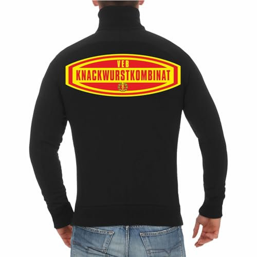 Spaß Kostet Herren Jacke Sweatjacke DDR VEB Knackwurstkombinat (mit Rückendruck) Größe S - 5XL
