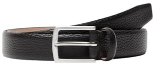 SELETED HOMME Gürtel SLHCARL Classic Grained Leather Belt NOO, Black, 100