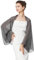 BEAUTELICATE Chiffon Schal Stola Damen Festlich Elegante Schultertuch Bolero Shrug mit Ärmel für Abendkleider Brautkleider Sommer Hochzeit (Dunkelgrau, Einheitsgröße)