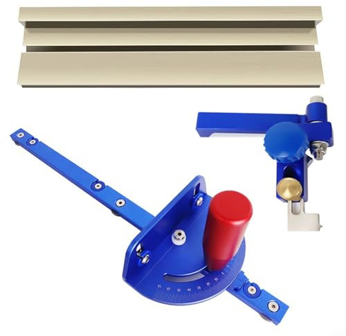 CWOQOCW Jauge à onglet avec poignée en alliage d'aluminium - Règle d'assemblage pour scie à table, scie à ruban, fraiseuse, ponceuse à disque, ponceuse à bande (B)
