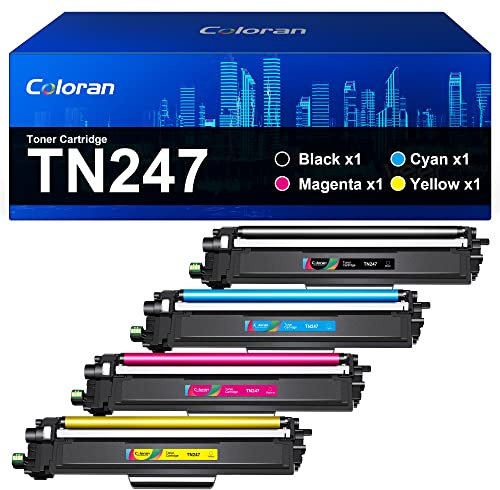 Coloran TN243CMYK TN247BK Kompatibel für Brother TN-243CMYK TN-247BK TN 243 TN 247, für Toner Brother MFC L3750CDW DCP-L3550CDW HL-L3210CW HL-L3230CDW MFC-L3770CDW MFC-L3710CW MFC-L3770CDW(4er-Pack)
